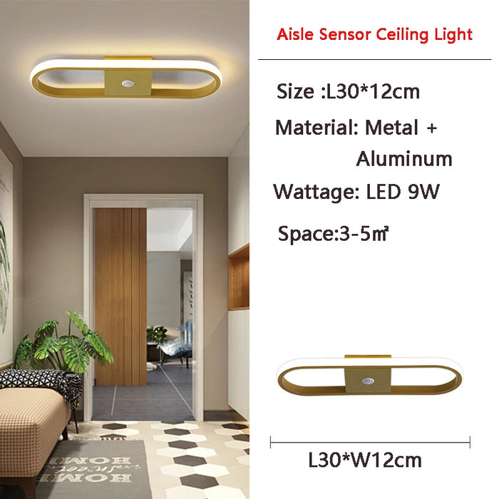 LED PIR Motion Sensor Ceiling Light – Human Body Induction for Home & Bedroom
