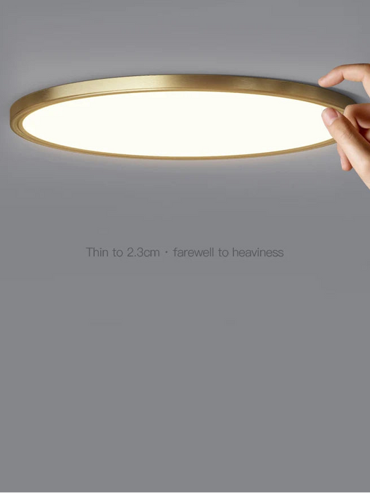 LED Ceiling Light – Modern Polished Copper Design for Bedrooms