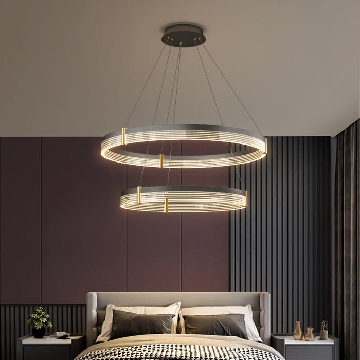Stylish Nordic LED Pendant Light Fixture with Aluminum Frame & Long-Lasting LEDs - Samanta Factory