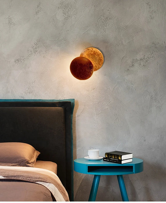 Modern Wall Lamp – Moon Eclipse Design with LED Lighting for Bedroom & Hallways - Samanta Factory