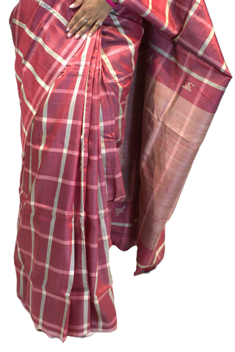 Tussar Silk Saree – Handwoven Wild Silk with Golden Sheen & Traditional Motifs