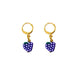 Grape Charm Earrings – Playful Fimo Fruit Beads on Gold Huggie Hoops - Samanta Factory