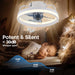 Smart Ceiling Fan with Light – Remote Controlled Modern LED Ceiling Fixture - Samanta Factory