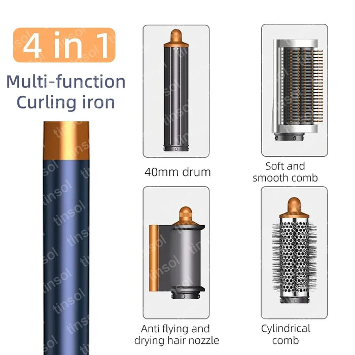 Professional Hair Dryer & Styler – Coanda Airflow with Curling, Straightening & Anti-Frizz Nozzles - Samanta Factory