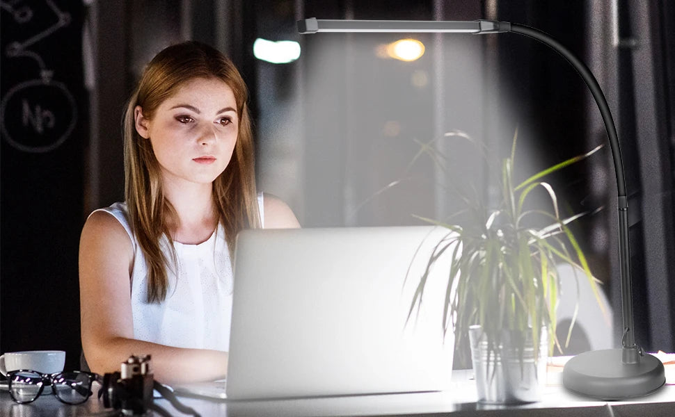Adjustable LED Desk Lamp – 360° Flexible Gooseneck with 30 Lighting Modes