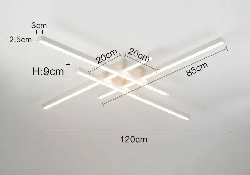 LED Ceiling Light – Modern 4-Bulb Fixture for Bedroom & Foyer