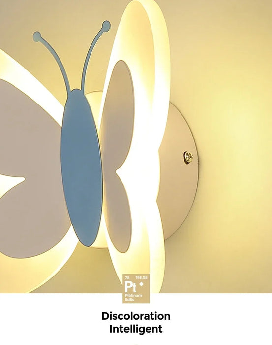 Butterfly Wall Lamp – Colorful LED Acrylic Light for Kids’ Room & Nursery - Samanta Factory