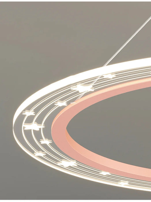 Modern Flush Mount LED Chandelier – Remote-Control Dimmable Ceiling Light