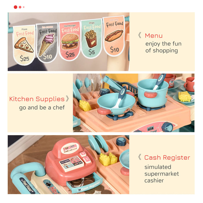 Kids Kitchen & Grocery Play Set – 50-Piece Pretend Cooking & Shopping Toy for Ages 3–6 - Samanta Factory