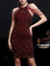 Sequin Mini Dress – Halter Neck & Slim Fit - Samanta Factory