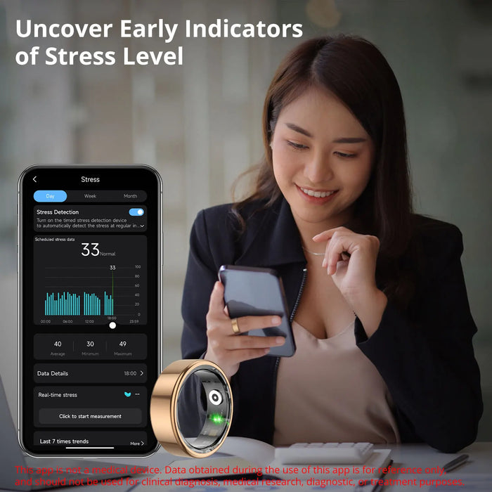 Smart Fitness Ring – Health Tracking with Sleep, Heart Rate & Gesture Control - Samanta Factory