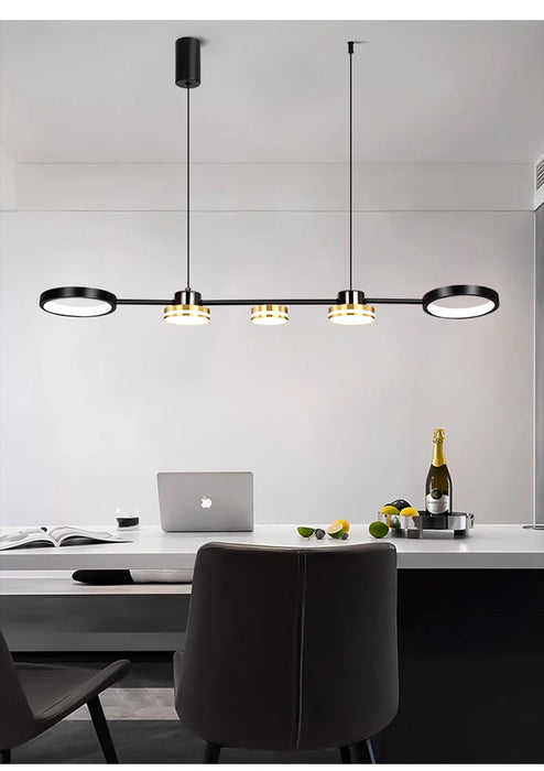 Modern Ring Pendant Light – 48W LED Chandelier with Soft Eye-Care Illumination