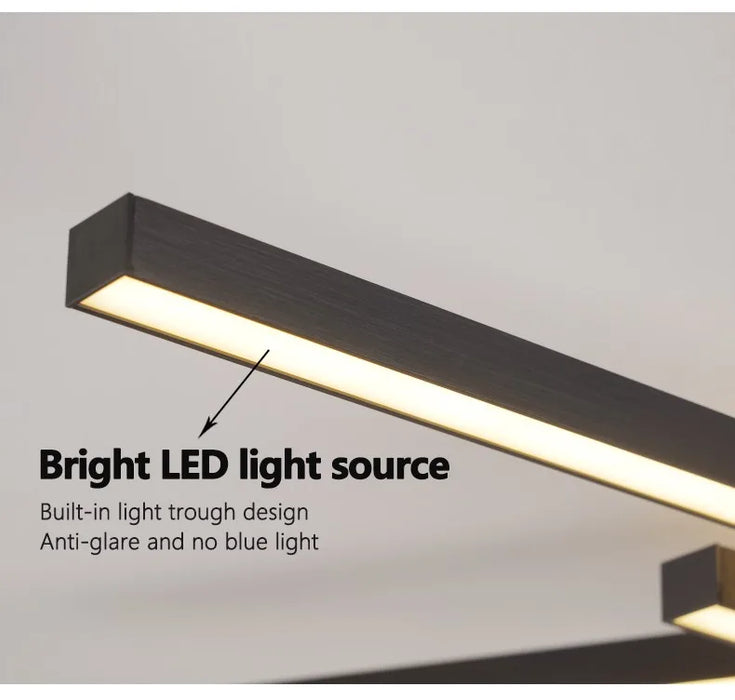 LED Ceiling Light – Modern 4-Bulb Aluminum Fixture for Living Spaces