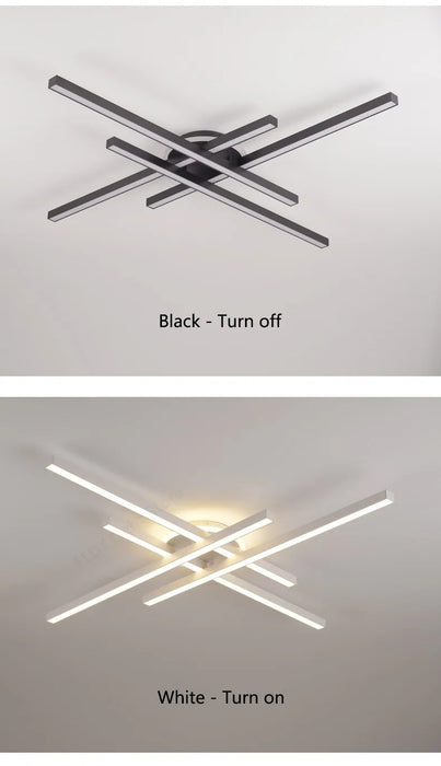 LED Ceiling Light – Modern 4-Bulb Aluminum Fixture for Living Spaces
