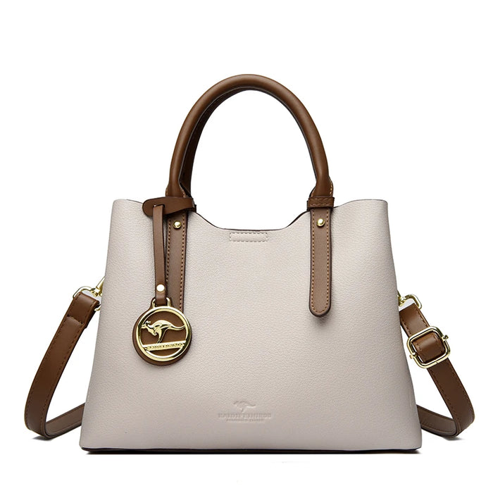 Soft PU Leather Handbag for Women – Luxury Designer Shoulder Tote - Samanta Factory