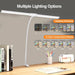Double-Head LED Desk Lamp – Wide, Adjustable Lighting with 10 Brightness Levels - Samanta Factory