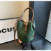 PU Leather Knitted Bucket Bag – Soft Casual Messenger Handbag for Women - Samanta Factory