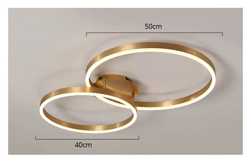 Modern LED Chandelier – Dimmable Semi-Flush Mount with Remote Control