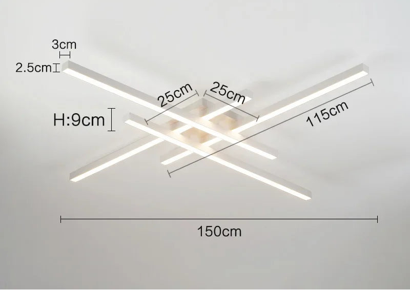 LED Ceiling Light – Modern 4-Bulb Fixture for Bedroom & Foyer