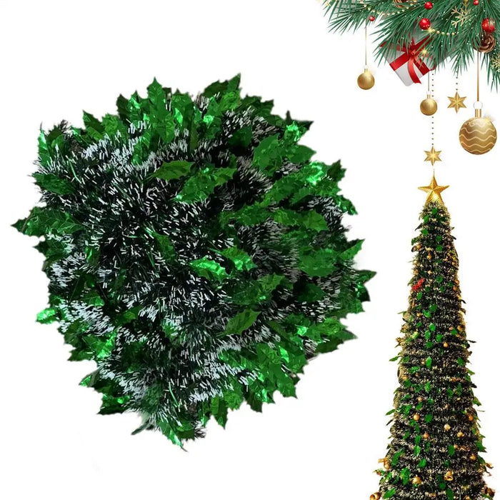 Artificial Christmas Tree – Foldable Gradient Design with Non-Slip Base