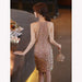 Sequin Mini Dress – Halter Neck & Slim Fit - Samanta Factory