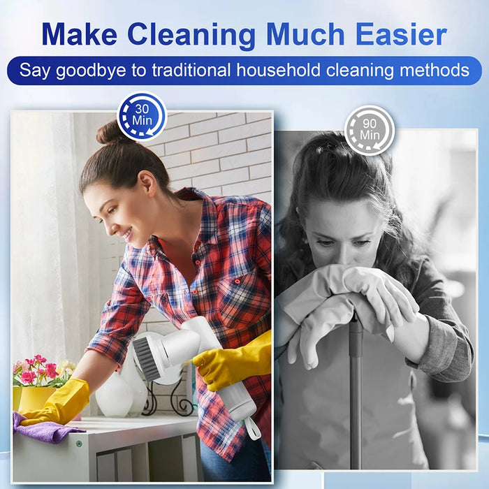 Electric Cleaning Brush – Rechargeable Scrubber with 180-Minute Runtime - Samanta Factory