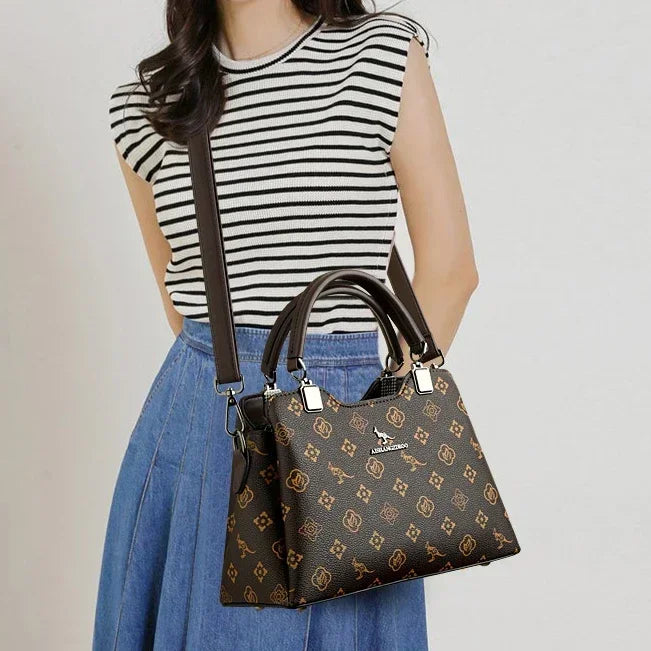 High-Quality PU Leather Handbag for Women – Animal Print Casual Tote, Versatile Fashion Bag - Samanta Factory