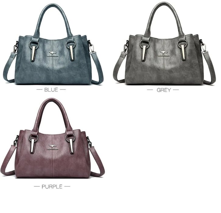 Casual Tote Shoulder & Crossbody Bag – Versatile, Soft PU Leather with Sequined Design - Samanta Factory
