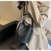 PU Leather Knitted Bucket Bag – Soft Casual Messenger Handbag for Women - Samanta Factory