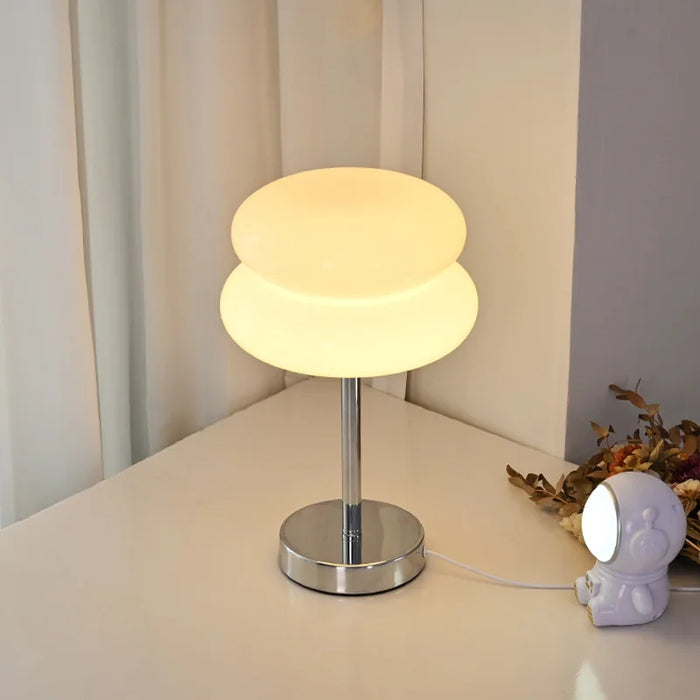Modern Stained Glass Table Lamp – Touch Control LED Bedside Lighting