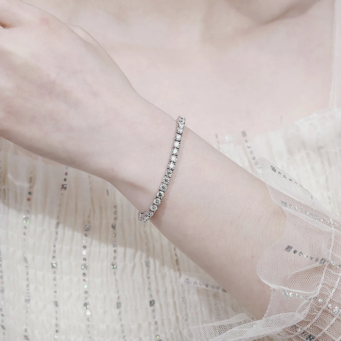 Moissanite Vintage Bracelet – 925 Sterling Silver Unisex Jewelry - Samanta Factory
