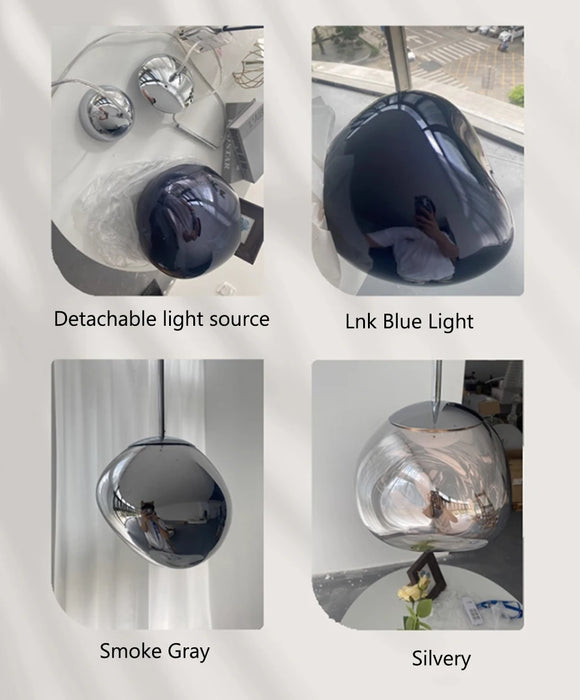 Smart Dimmable Pendant Light – Polished Chrome LED Cord Fixture - Samanta Factory