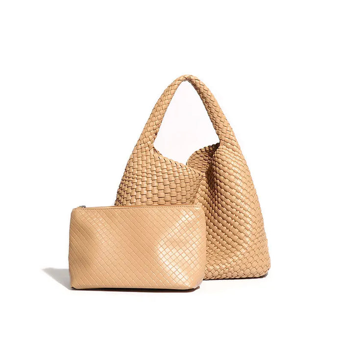 Stylish Split Leather Bucket Shoulder Bag – Versatile Women’s Handbag for Work & Casual Outings - Samanta Factory