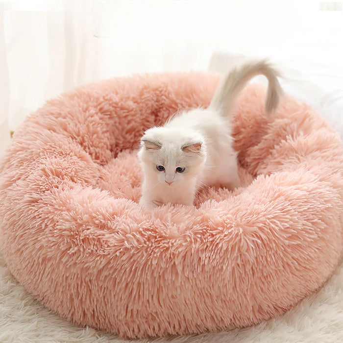 Plush Cat & Dog Nest Bed – Warm, Washable & Fluffy for Winter Comfort - Samanta Factory