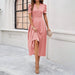 Junior Y2K Midi Dress – Puff Sleeves & Slim A-Line Silhouette - Samanta Factory