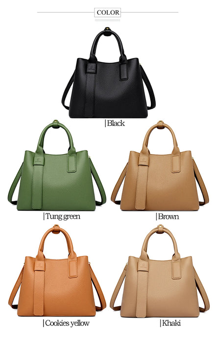 Women’s PU Leather Business Handbag – Saffiano Tote with Adjustable Shoulder Strap - Samanta Factory