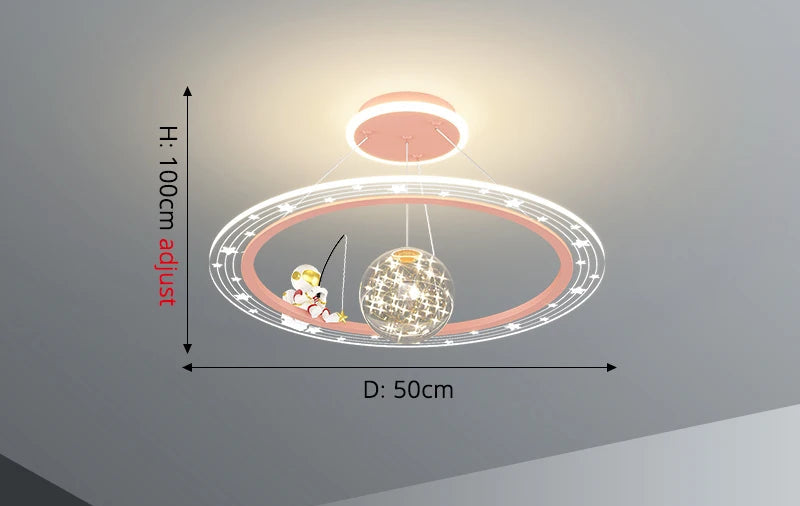 Modern Flush Mount LED Chandelier – Remote-Control Dimmable Ceiling Light