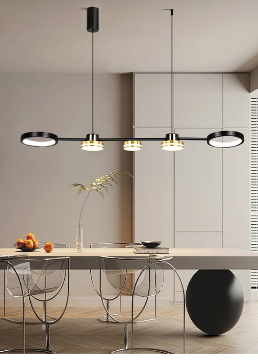 Modern Ring Pendant Light – 48W LED Chandelier with Soft Eye-Care Illumination
