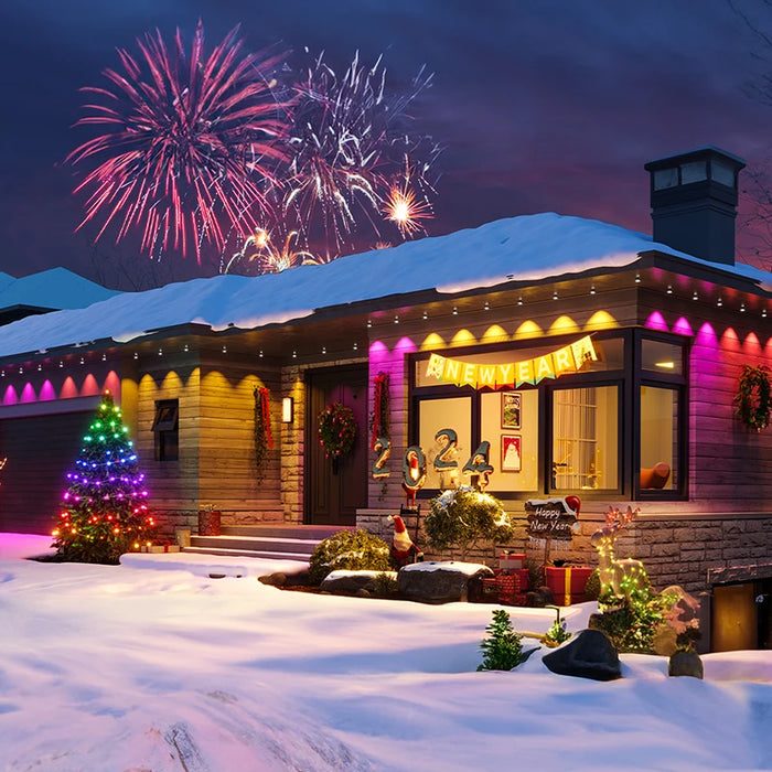 Outdoor LED String Lights – Multi-Color App & Remote Control