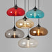Modern Glass Pendant Light – Elegant LED Ceiling Fixture with Iron Finish - Samanta Factory