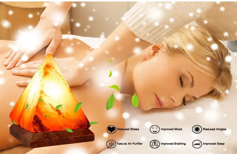 Himalayan Salt Lamp – Color-Changing LED with USB & Natural Air Purification - Samanta Factory