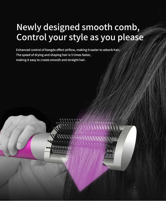 Professional Hair Dryer & Styler – Coanda Airflow with Curling, Straightening & Anti-Frizz Nozzles - Samanta Factory