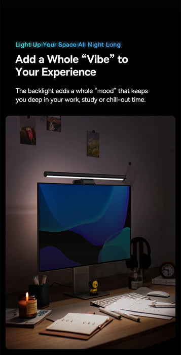 LED Screen Light Bar – Asymmetric Eye-Care Desk Lamp