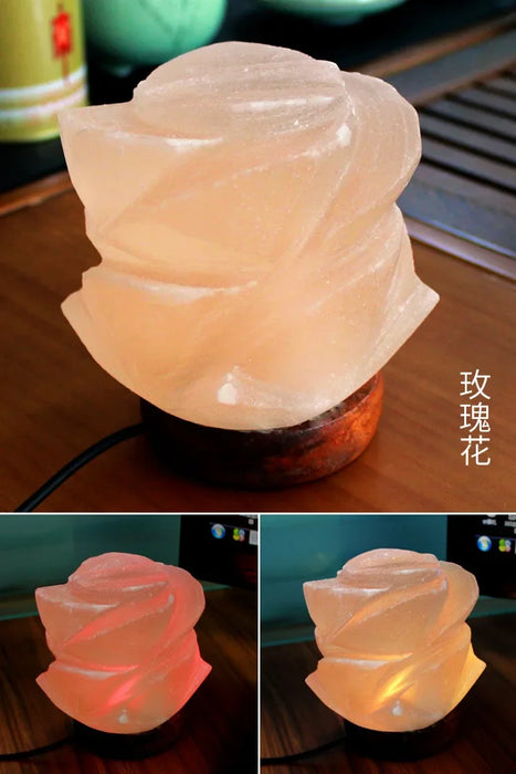Himalayan Salt Lamp – Color-Changing LED with USB & Natural Air Purification - Samanta Factory