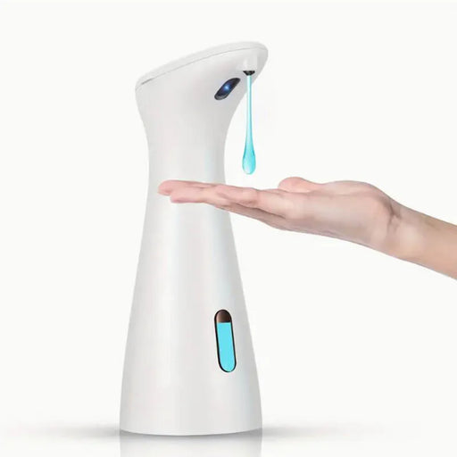 Modern hands-free soap dispenser with motion sensor, 200ml capacity, waterproof anti-slip base for kitchen and bathroom use

