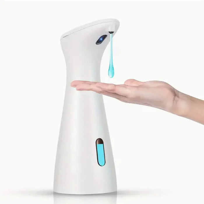 Modern hands-free soap dispenser with motion sensor, 200ml capacity, waterproof anti-slip base for kitchen and bathroom use


