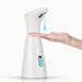 Modern hands-free soap dispenser with motion sensor, 200ml capacity, waterproof anti-slip base for kitchen and bathroom use

