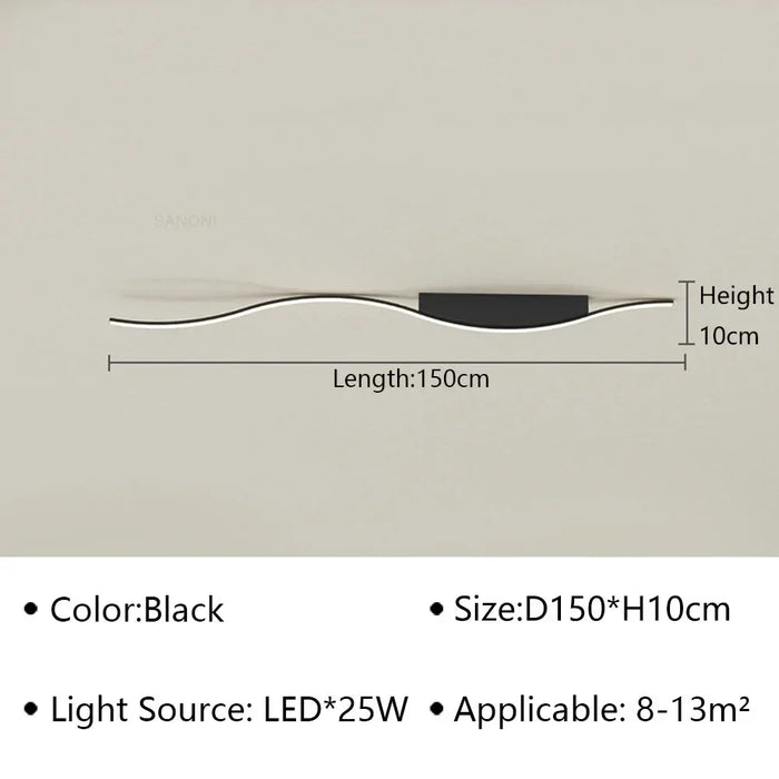 LED Ceiling Light – Simple Line Design for Modern Kitchens, Bedrooms, and Dining Areas