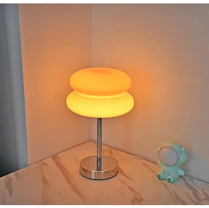 Modern Stained Glass Table Lamp – Touch Control LED Bedside Lighting