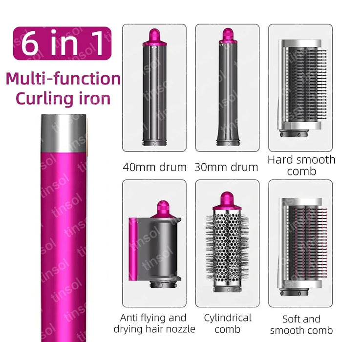 Professional Hair Dryer & Styler – Coanda Airflow with Curling, Straightening & Anti-Frizz Nozzles - Samanta Factory